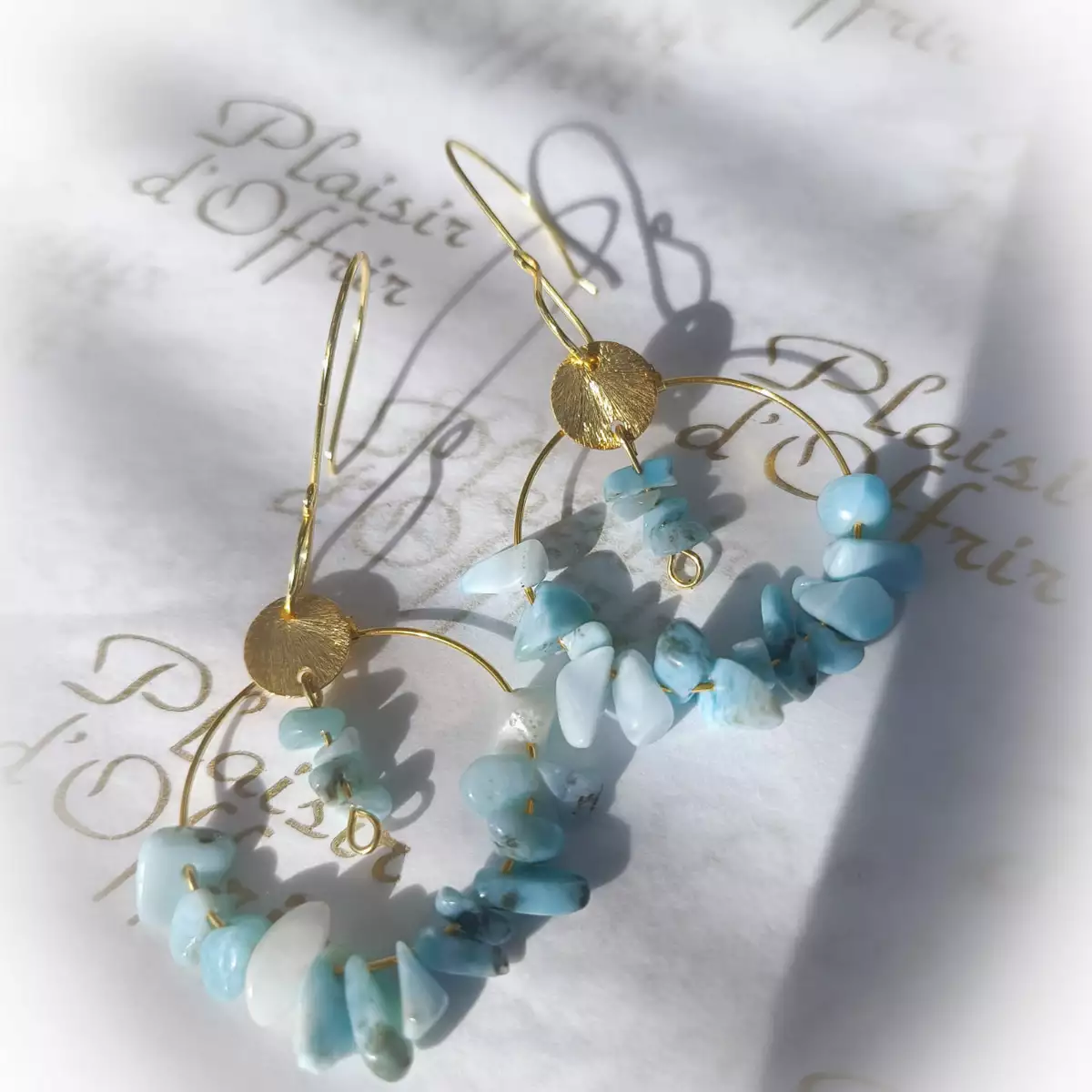 Boucles d'oreilles Larimar