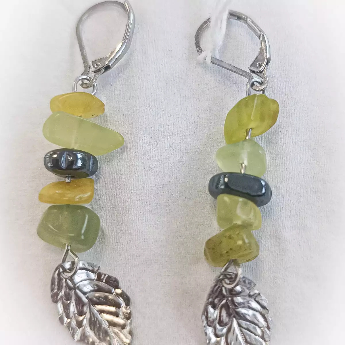 Boucles d'oreilles Jade citron