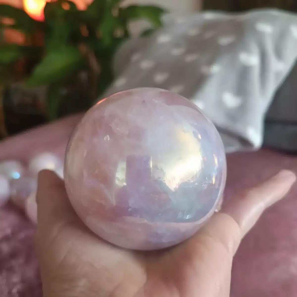 Sphère Aurora Quartz rose